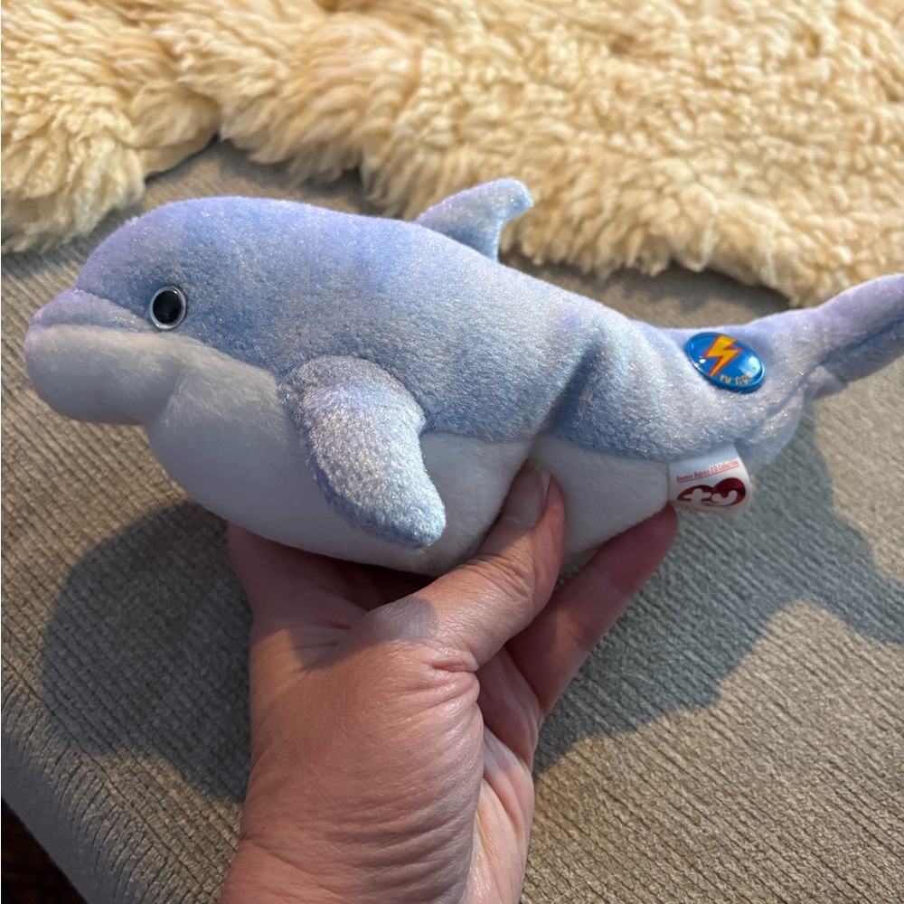 Ty Beanie Babies Blue Dolphin Plush Toy